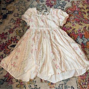Ivy City Co Flowers for All Vintage Floral Mini Dress Cottagecore Large